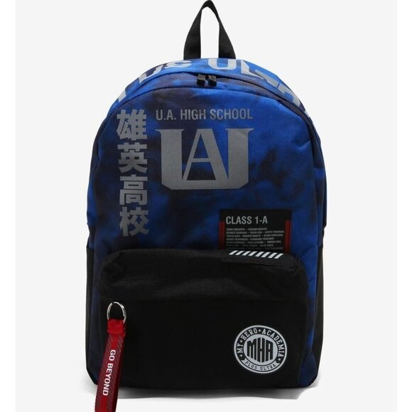 My‎ Hero Academia Anime U.A. High School Reflective Backpack Bag Tech Sleeve NEW - Picture 1 of 4